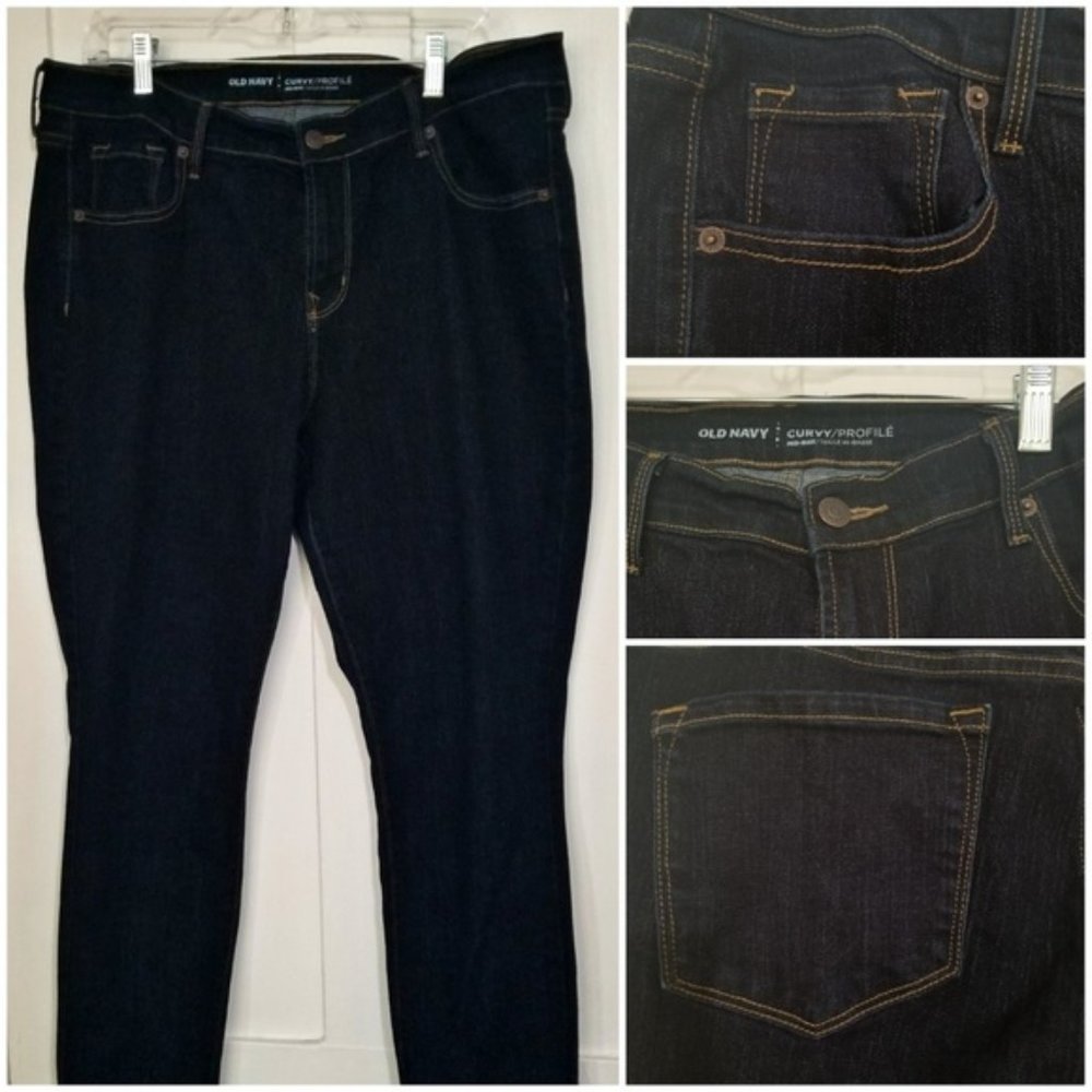 Old Navy 16 Curvy Mid-Rise Skinny Jeans